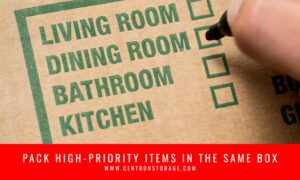 Pack high-priority items in the same box