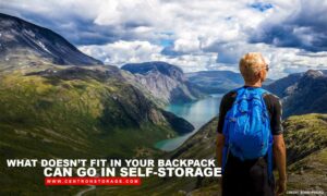 What doesn’t fit in your backpack can go in self-storage