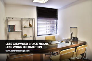 Less crowded space means less work distraction