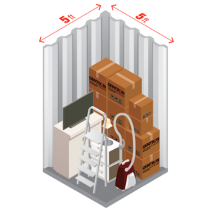 5 x 5 storage unit example